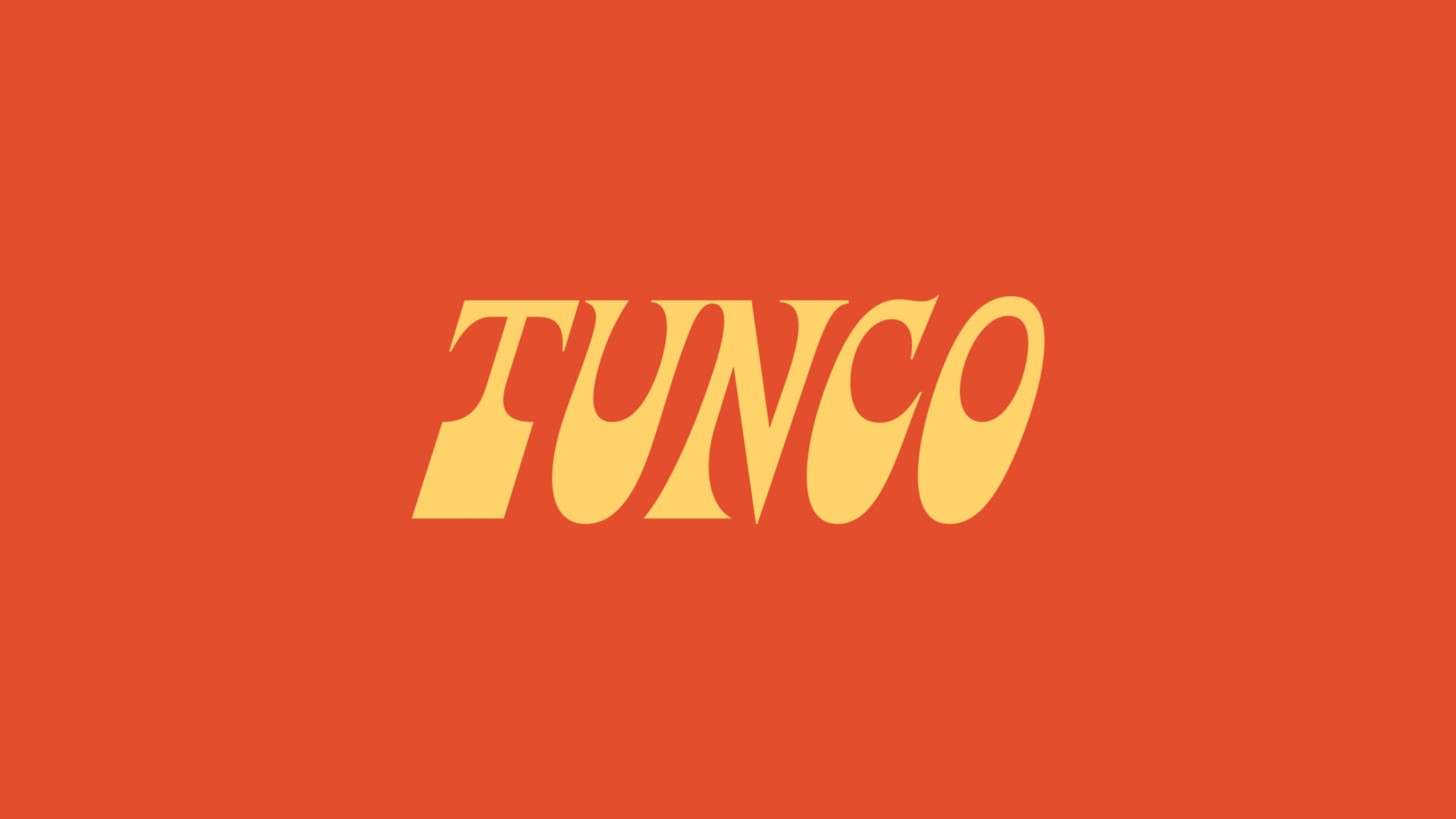 Tunco logo on orange background
